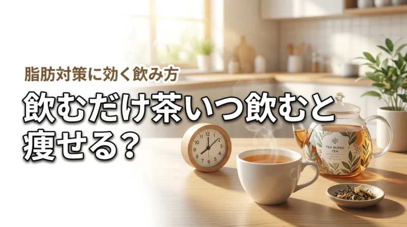 飲むだけ茶はいつ飲むと痩せる？正しい飲み方で脂肪対策したい人が知るべき全知識