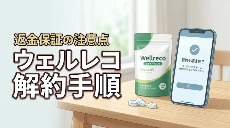 【損をしない】ウェルレコ糖脂サプリの解約方法は？返金保証の期限や注意点を確認