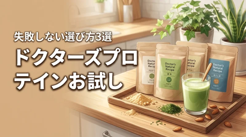 ドクターズナチュラルレシピのプロテインお試し！失敗しない3つの選び方