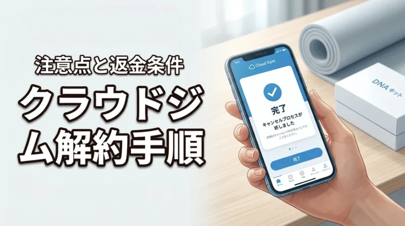 クラウドジムの解約手順と4つの注意点！全額返金保証の条件を詳しく紹介