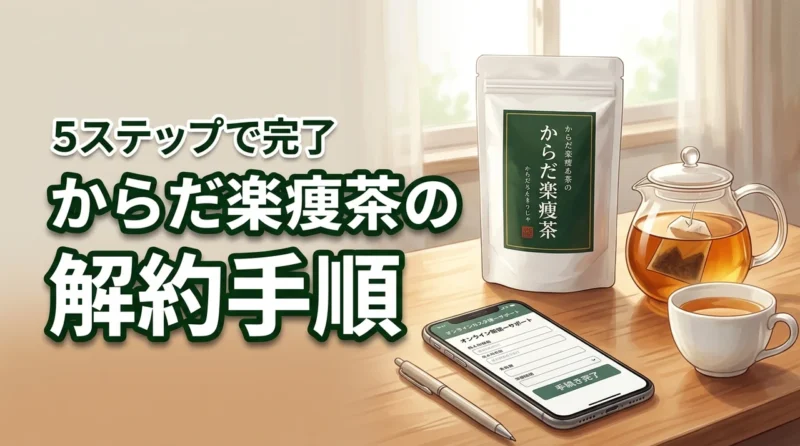 からだ楽痩茶の解約手順を5つのステップで解説！次回発送の注意点も