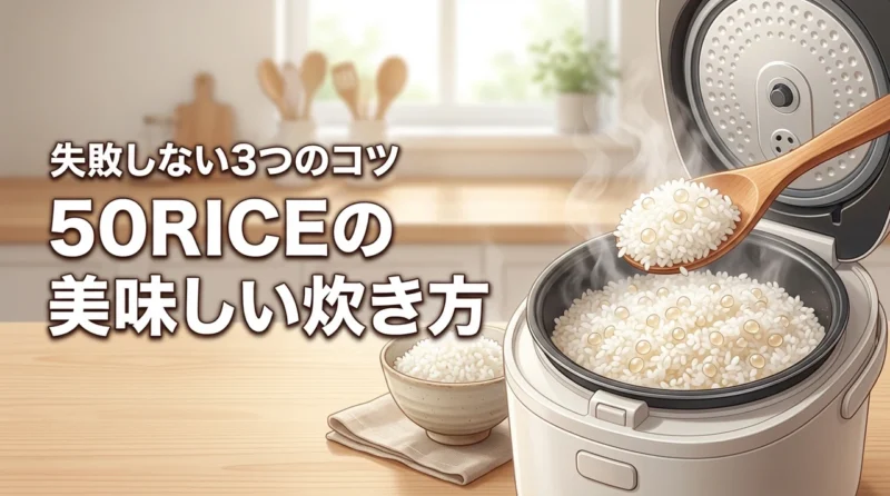 50RICEの炊き方で失敗しない！美味しくカロリーカットする3つのコツ
