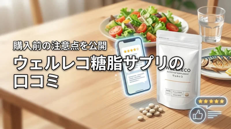 ウェルレコ糖脂サプリの口コミと評判は本当？購入前に確認したい注意点を公開